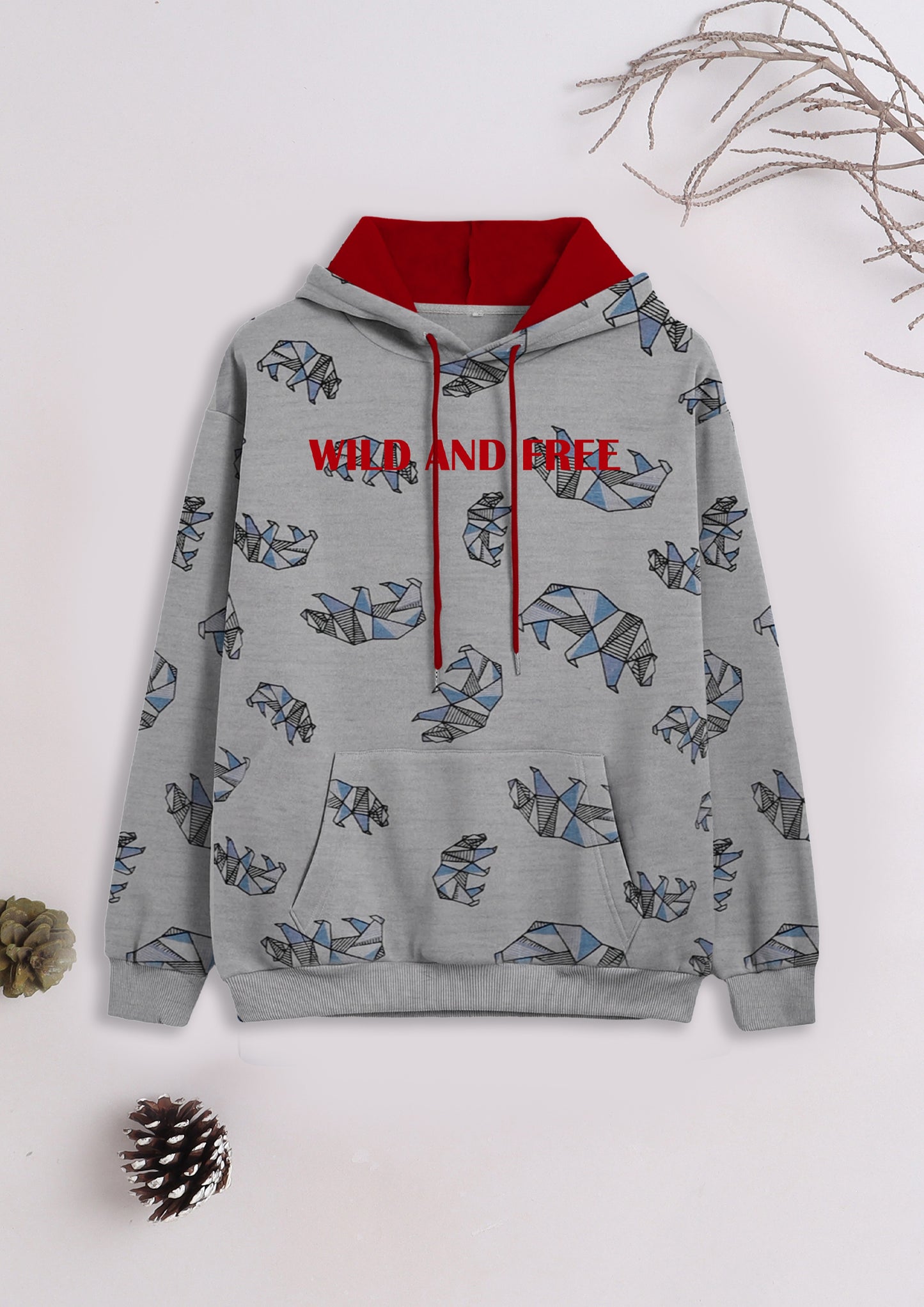 Boys Cotton Printed Round Neck Sweatshirts with Hoodie (Pack of 3)