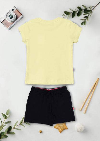Girls T-Shirt & Shorts Combo Set - Pack of 3