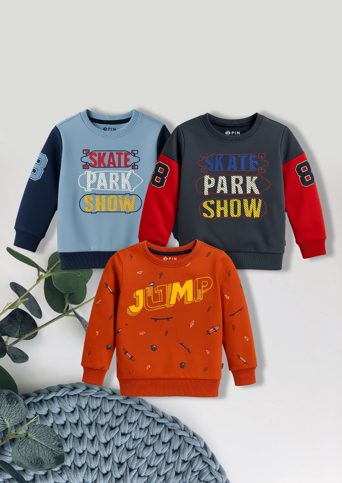 Boyz Cotton Sweatshirts - Pack of 3