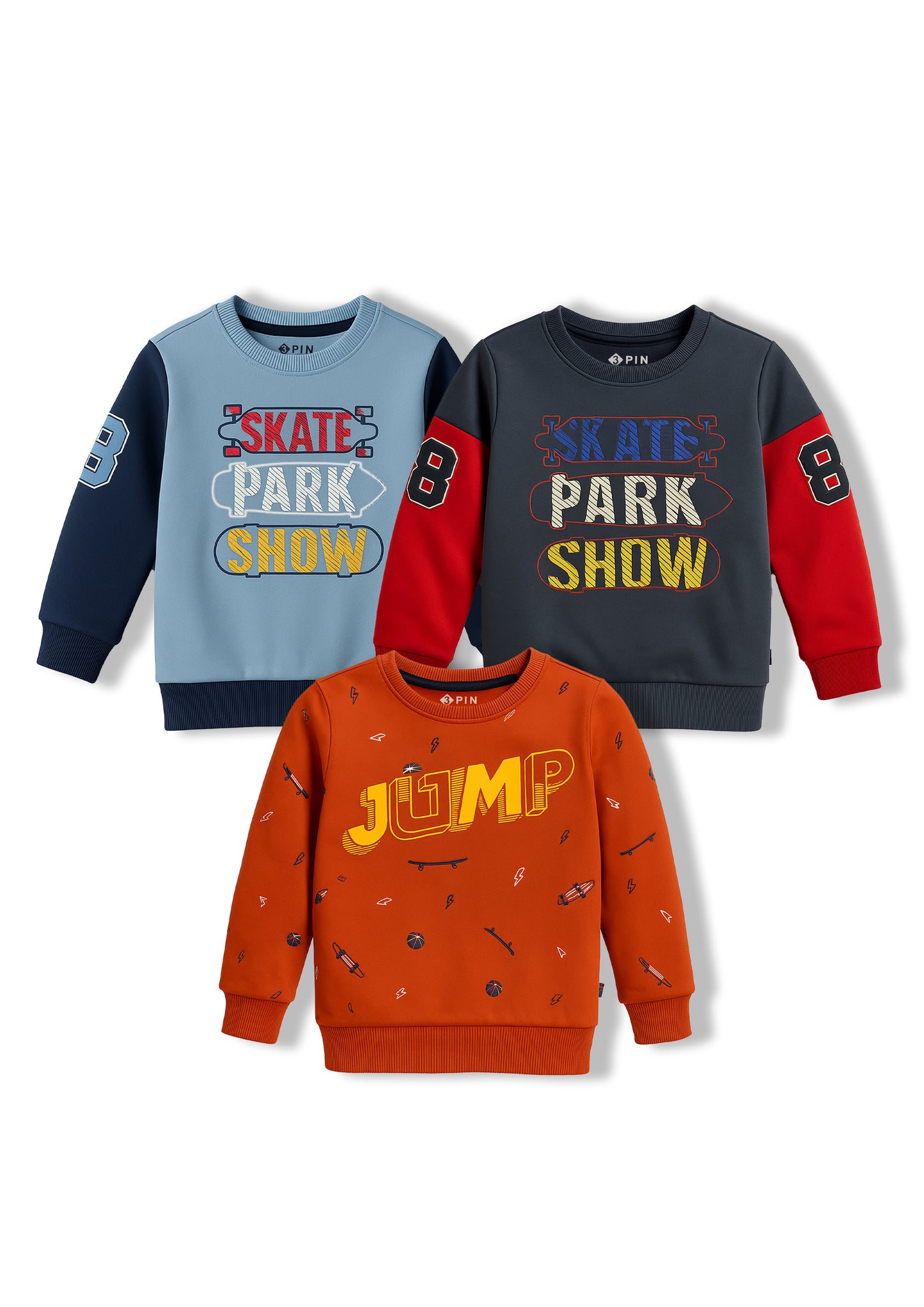 Boyz Cotton Sweatshirts - Pack of 3