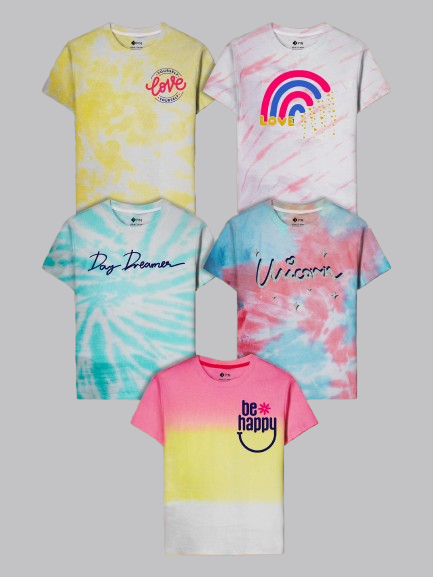 Girlz Cotton T-Shirt - Pack of 5