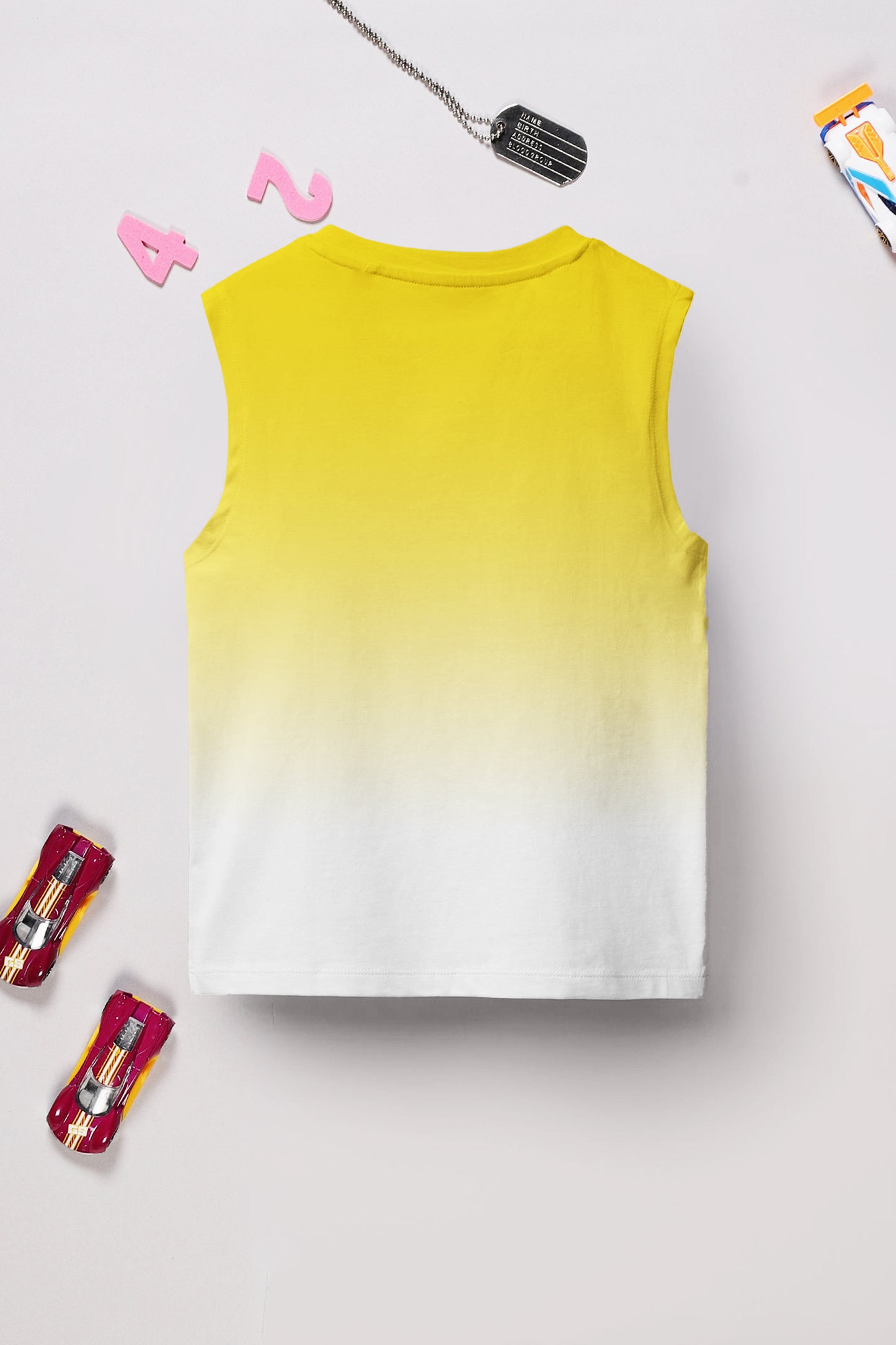 Boys Cotton Printed Round Neck Sleeveless Vests - Pack of 5