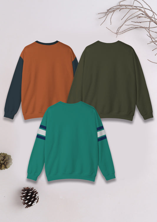 Boyz Cotton Sweatshirts - Pack of 3