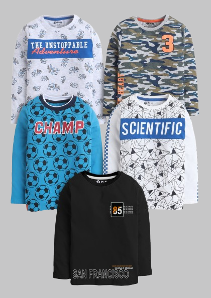 Boyz Cotton Sweatshirts - Pack of 5