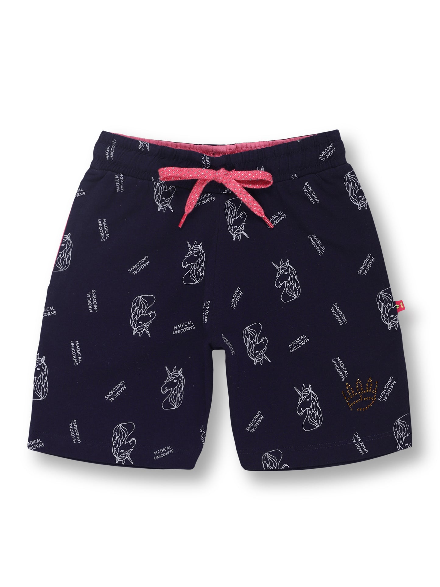 Girls Unicorn Print-Shorts