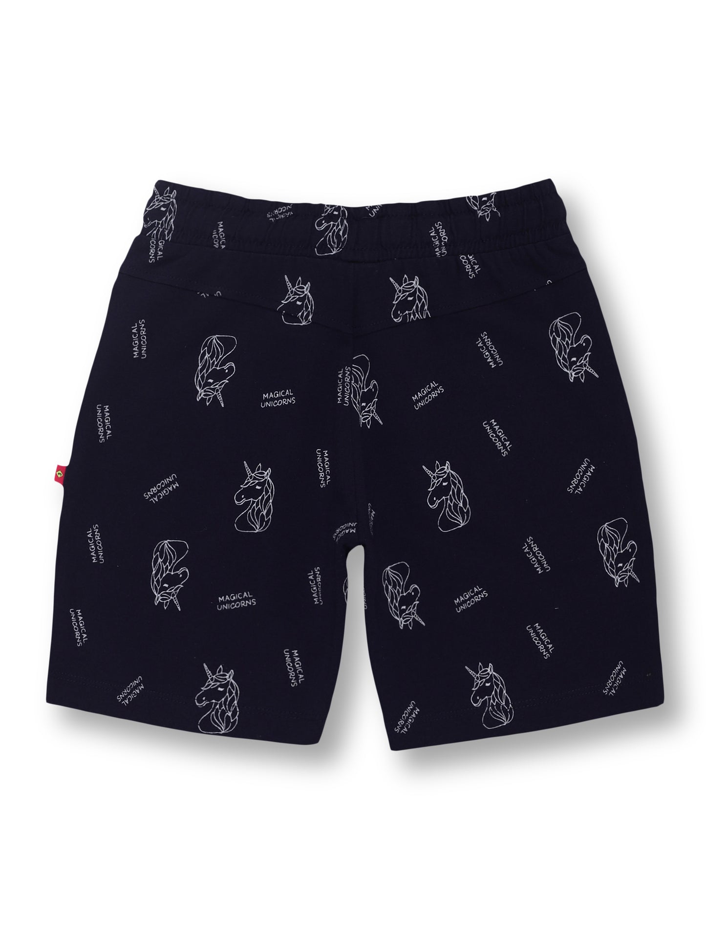 Girls Unicorn Print-Shorts