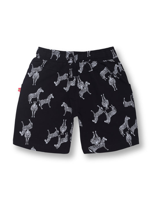 Girls Black AOP Shorts