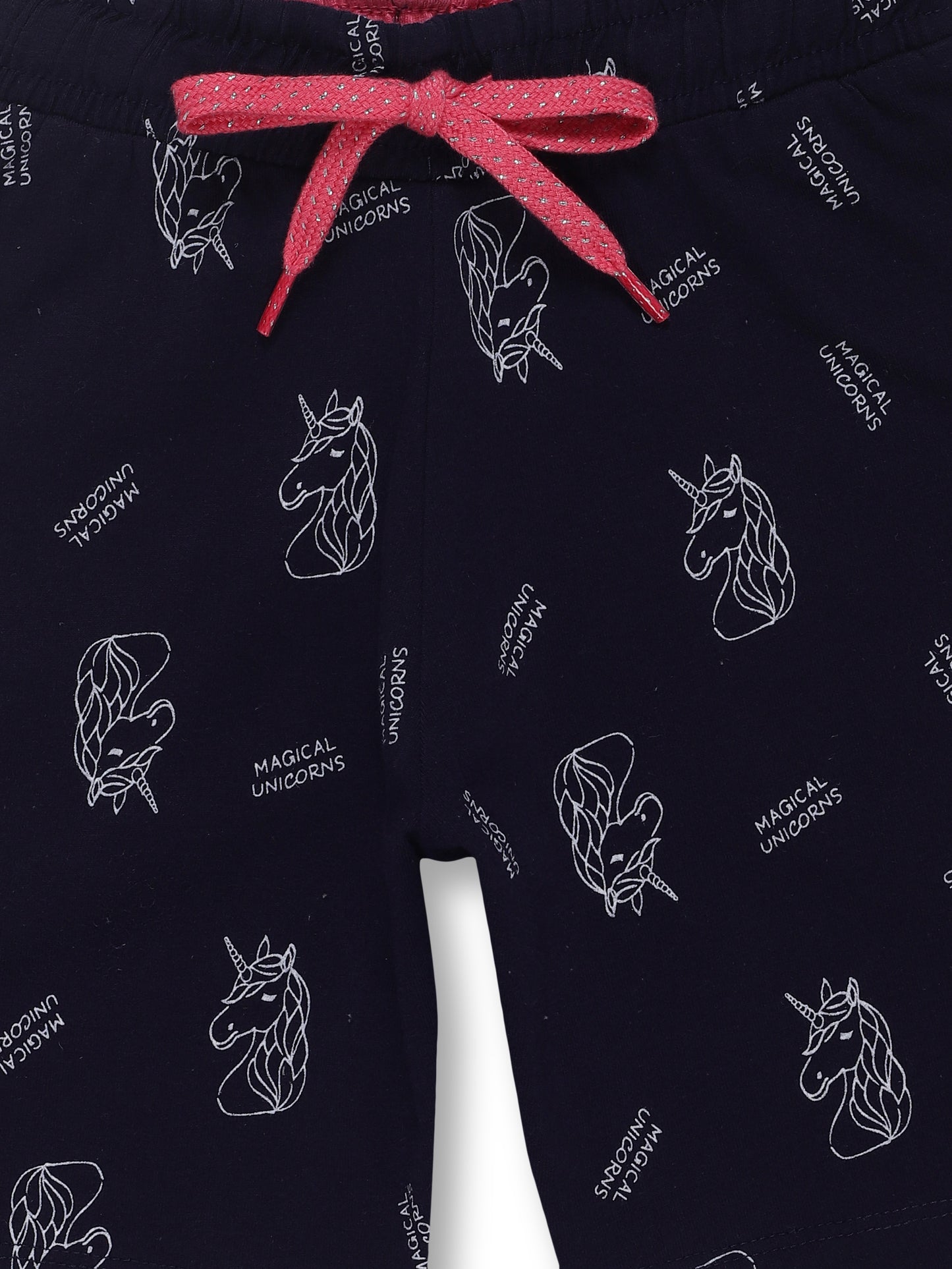 Girls Unicorn Print-Shorts