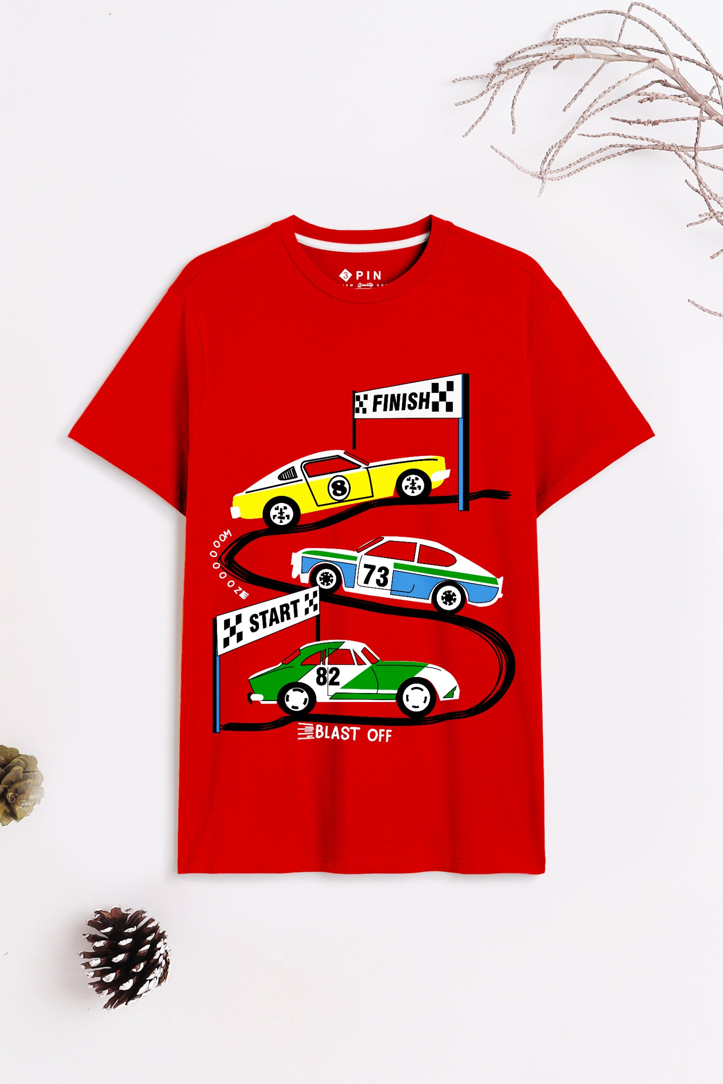 Boys Cotton Printed Round Neck T-Shirt - Pack of 5