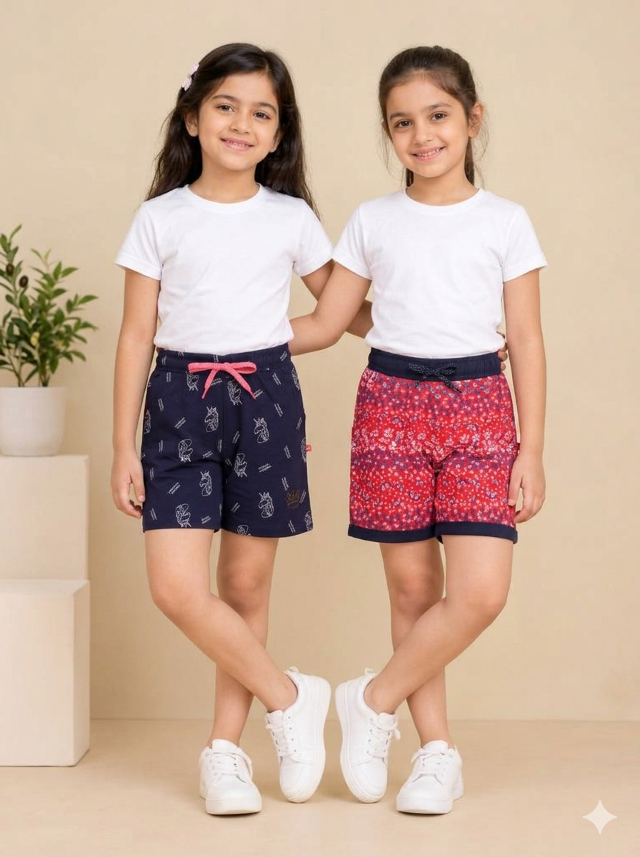 3PIN Girls pack Of 2 Shorts 2-14 Y