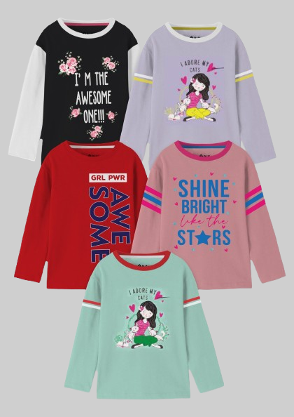 Girlz Cotton Sweatshirts - Pack of 5