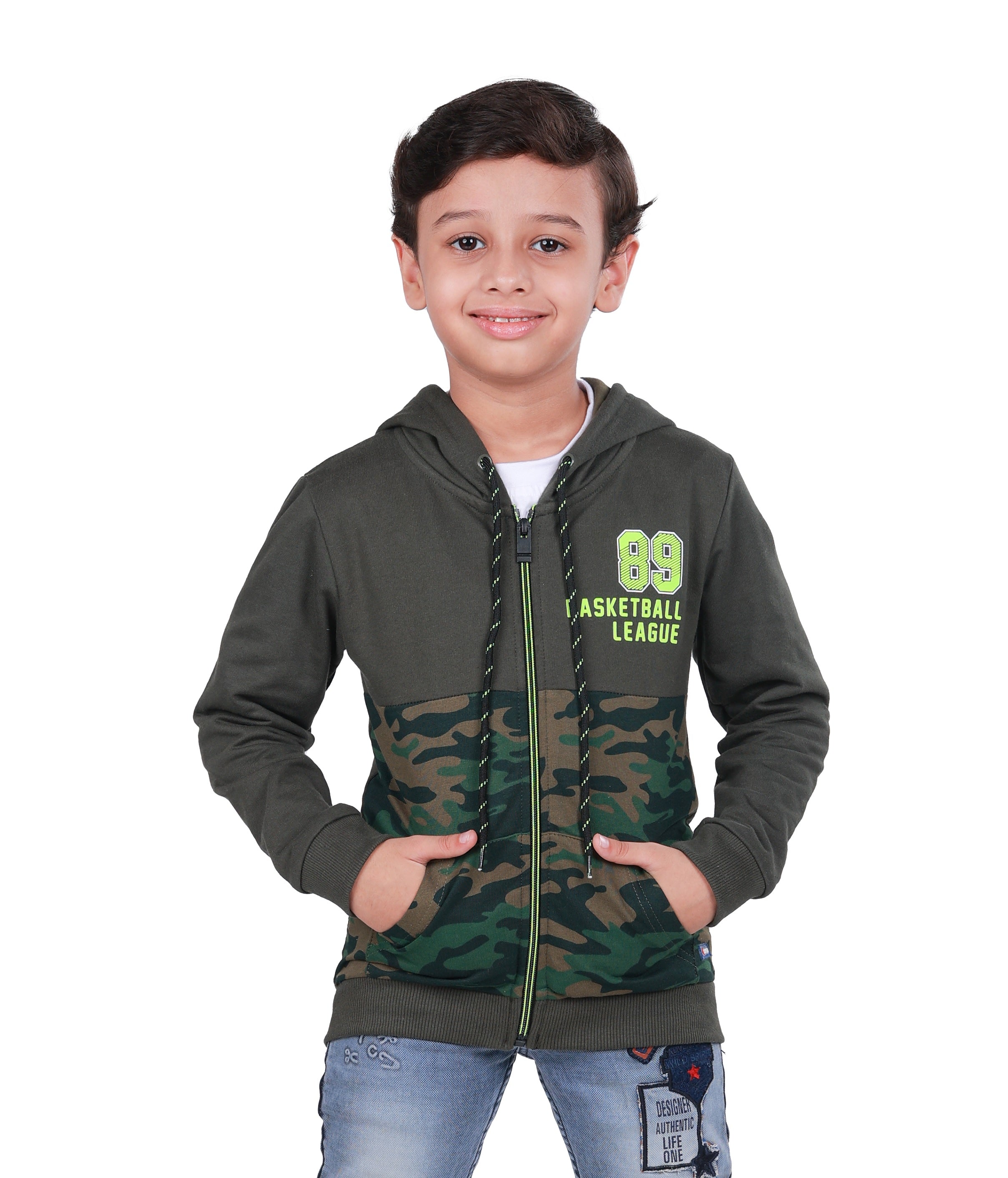 Printed Sweatshirt - Green Melange