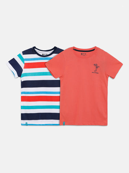 Pack of 2 Striped T-Shirt - Multicolor