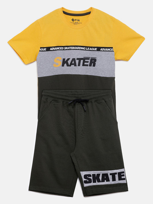 Skate T-shirt and shorts Set - Multicolor