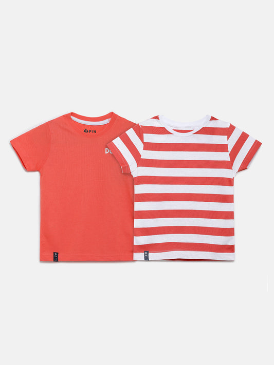 Pack of 2 Striped T-Shirt - Multicolor