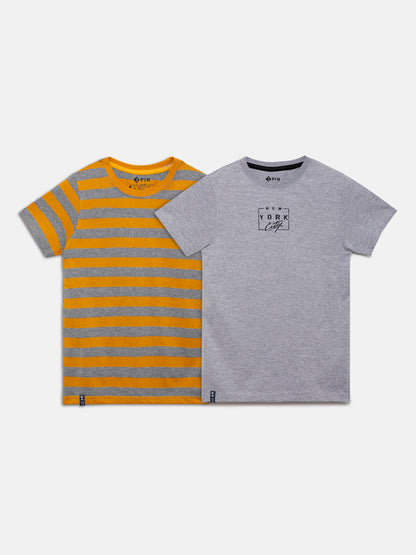 Pack of 2 Striped T-Shirt - Multicolor