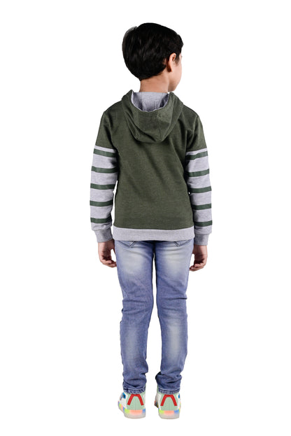 Printed Sweatshirt - Green Melange