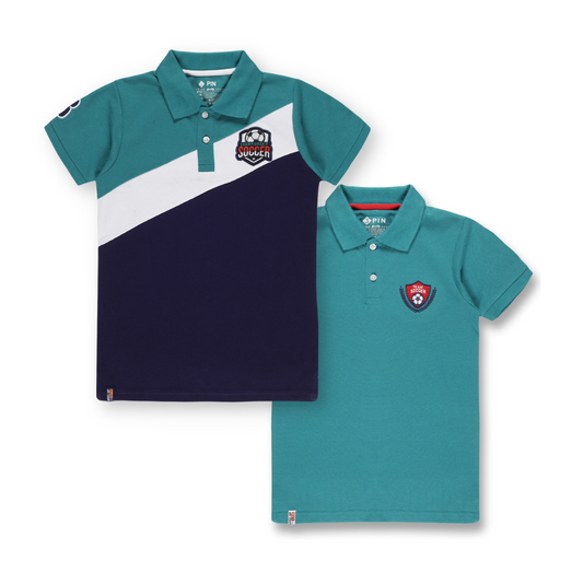 Polo T-shirt with Embroidery Combo for Boys