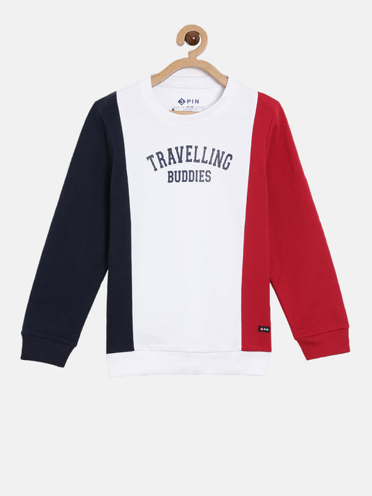 Roundneck colourblocked sweatshirt for boys