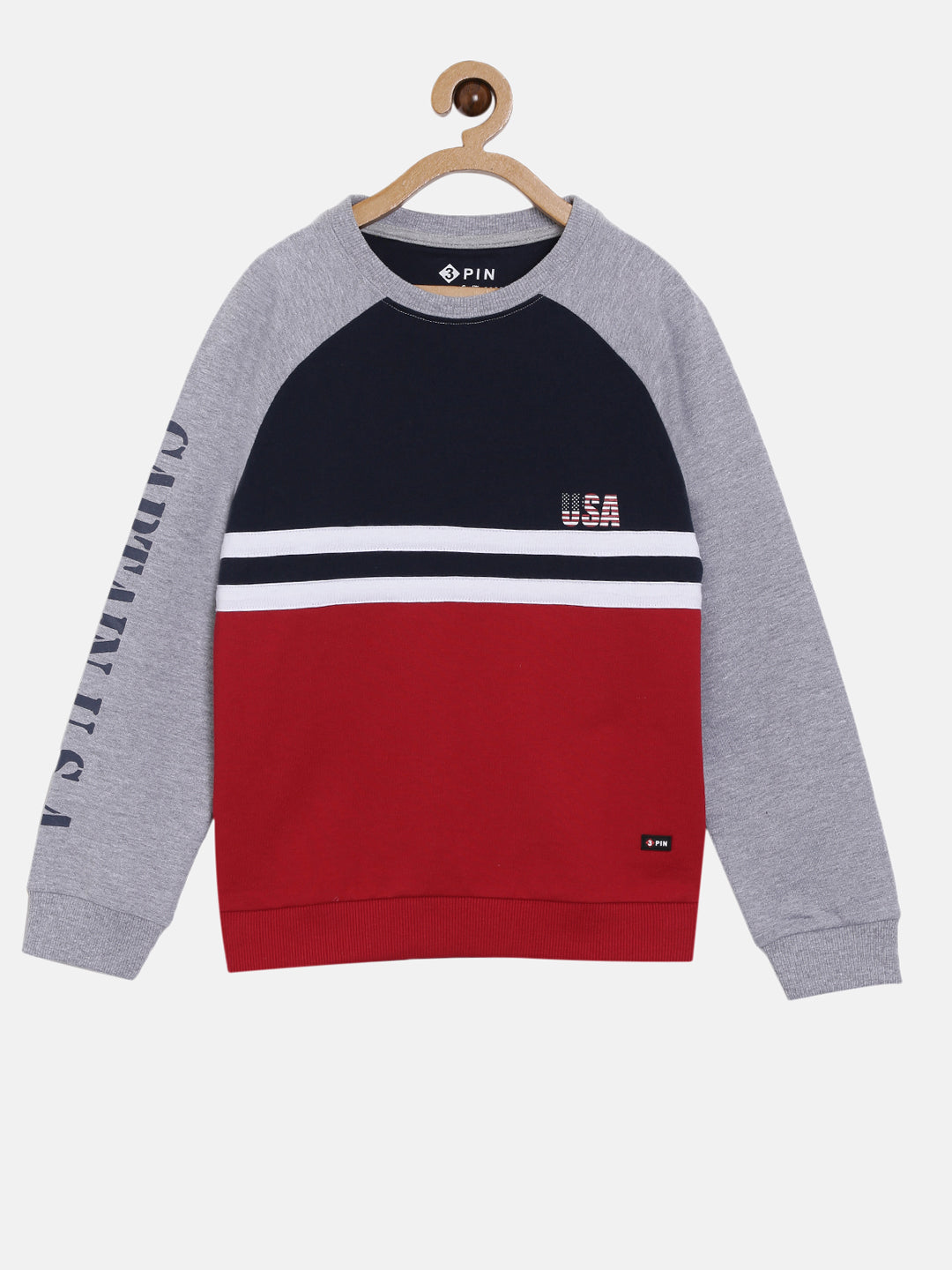 Trendy Colur blocked sweatshirt for boys