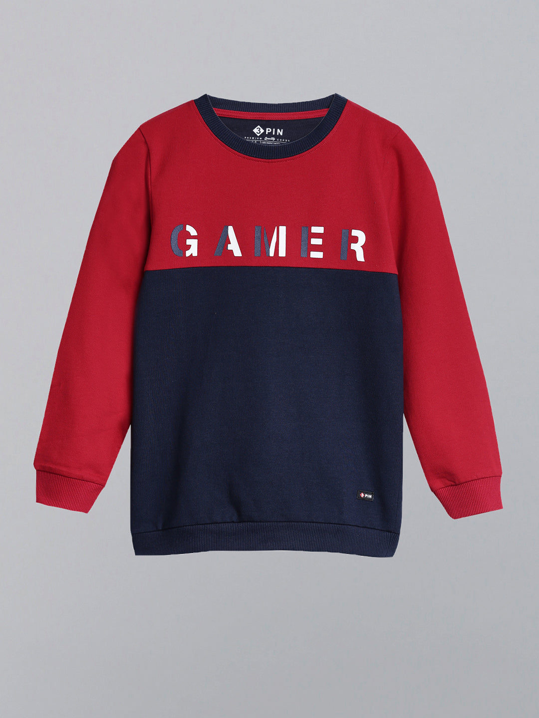 Stylish Printed Sweatshirt-Red