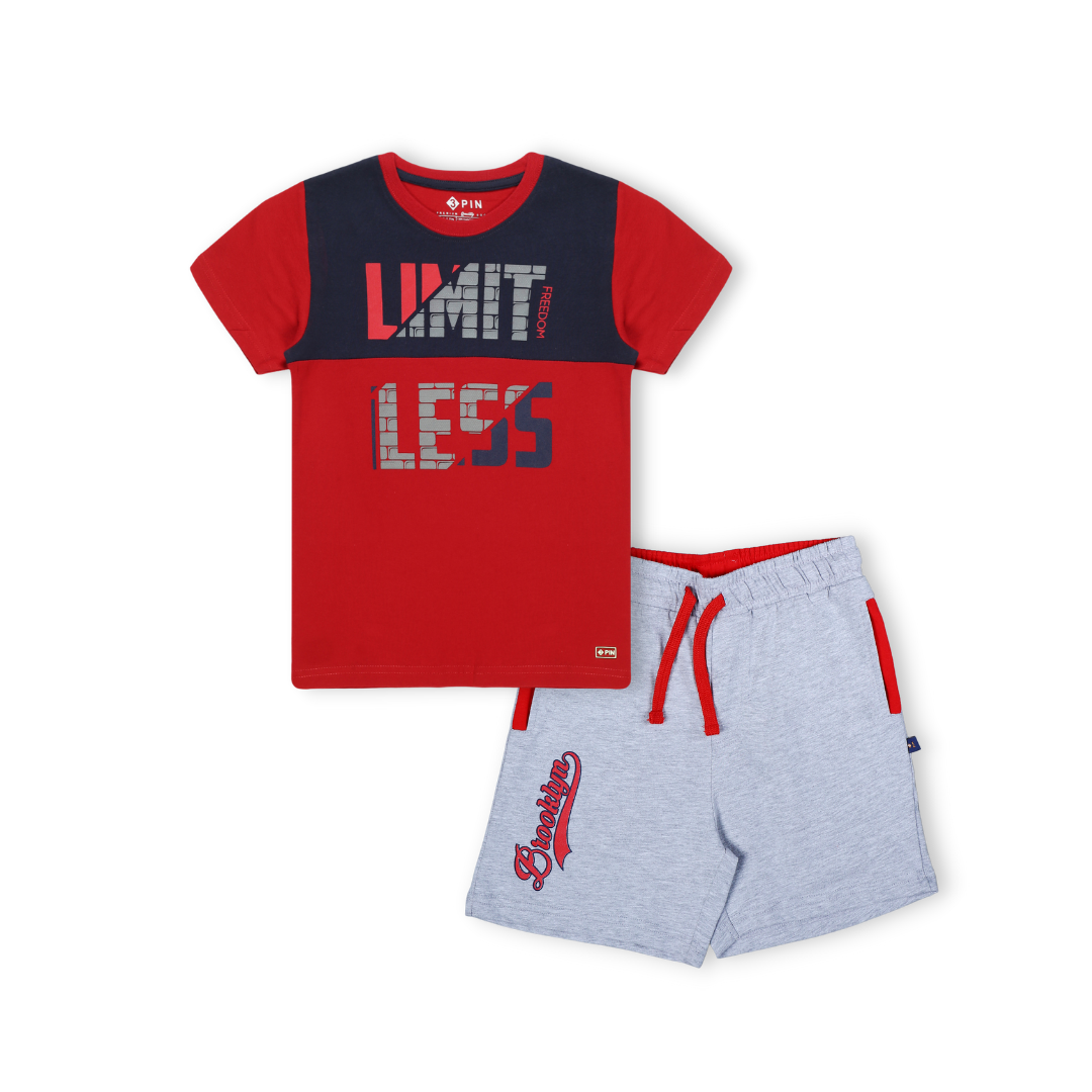 Printed T-shirt & Shorts Combo for Boys