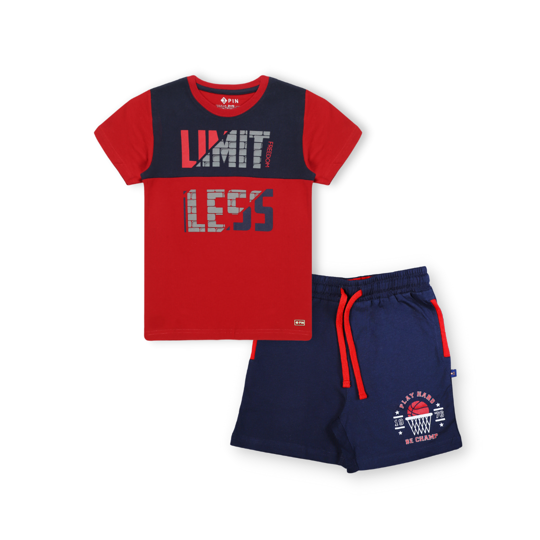 Printed T-shirt & Shorts Combo for Boys