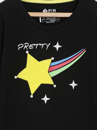Stylish Star Print T-shirt for girls