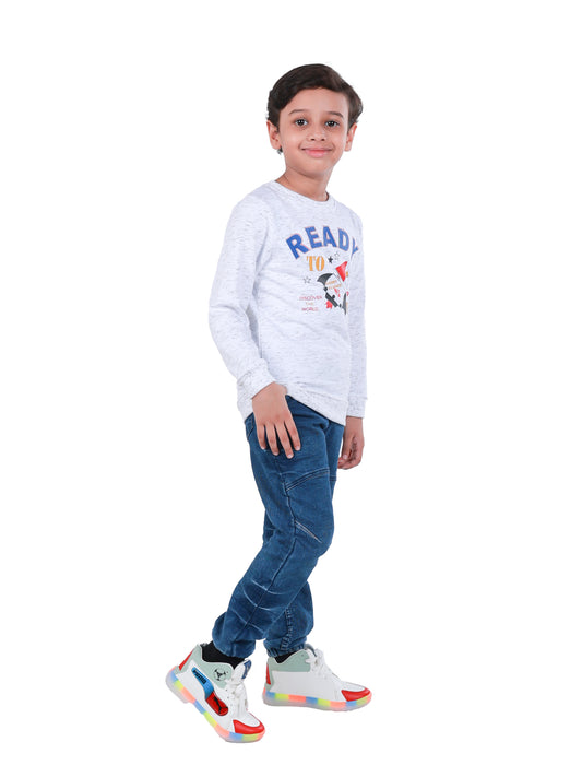 Printed Sweatshirt - Neppy Melange