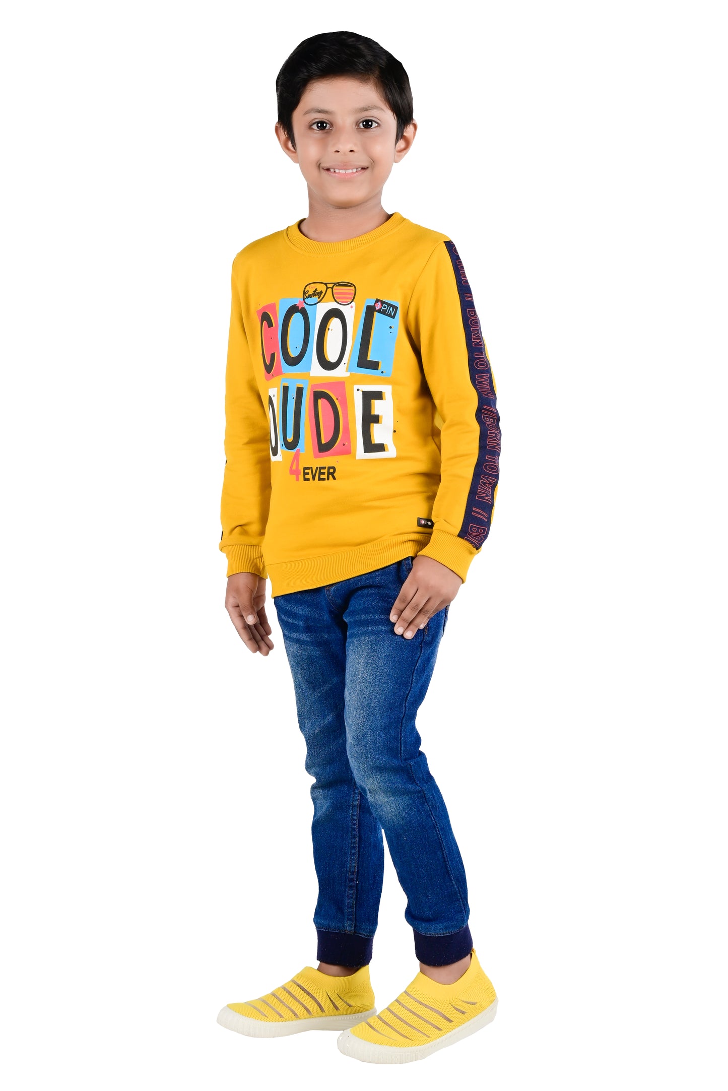 Printed Sweatshirt - Mustard