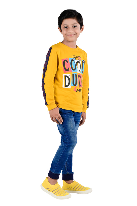Printed Sweatshirt - Mustard