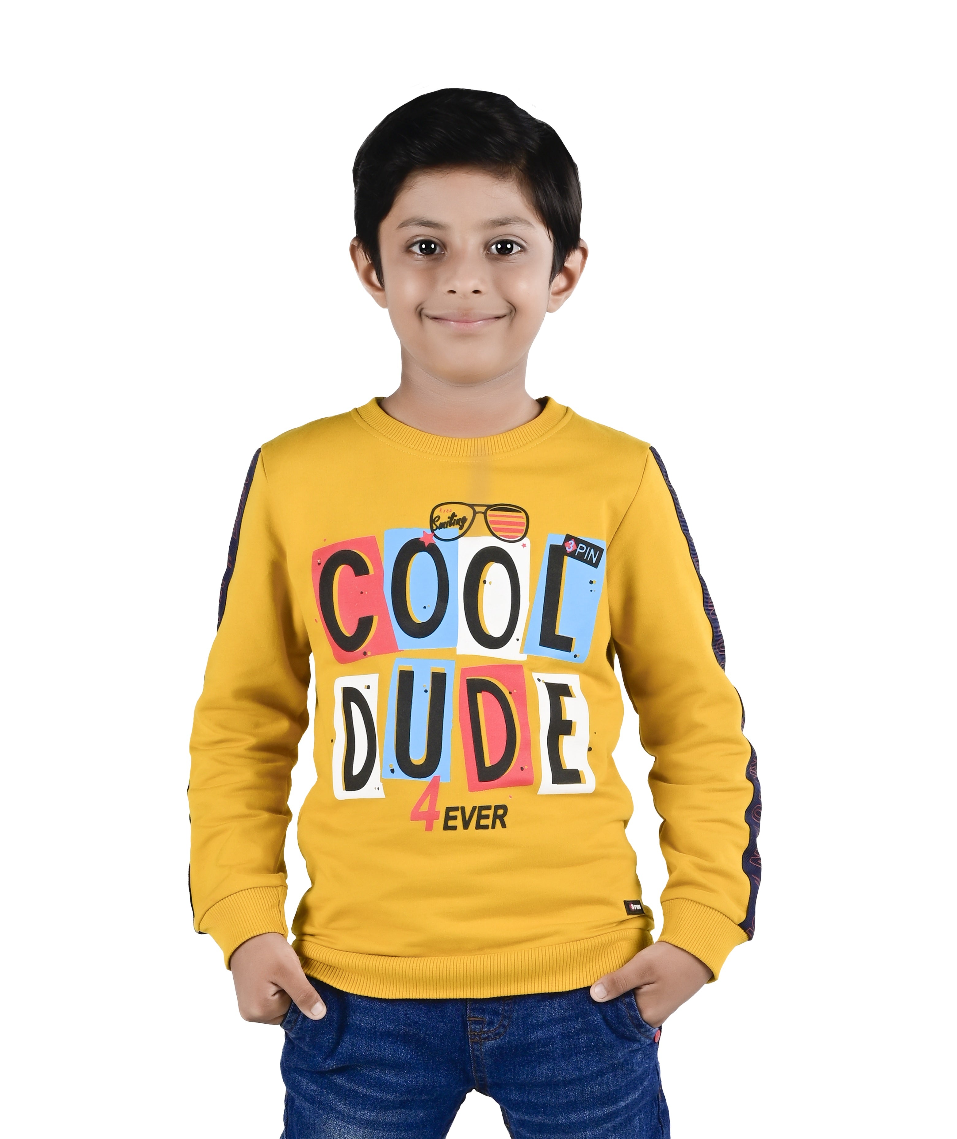 Printed Sweatshirt - Mustard