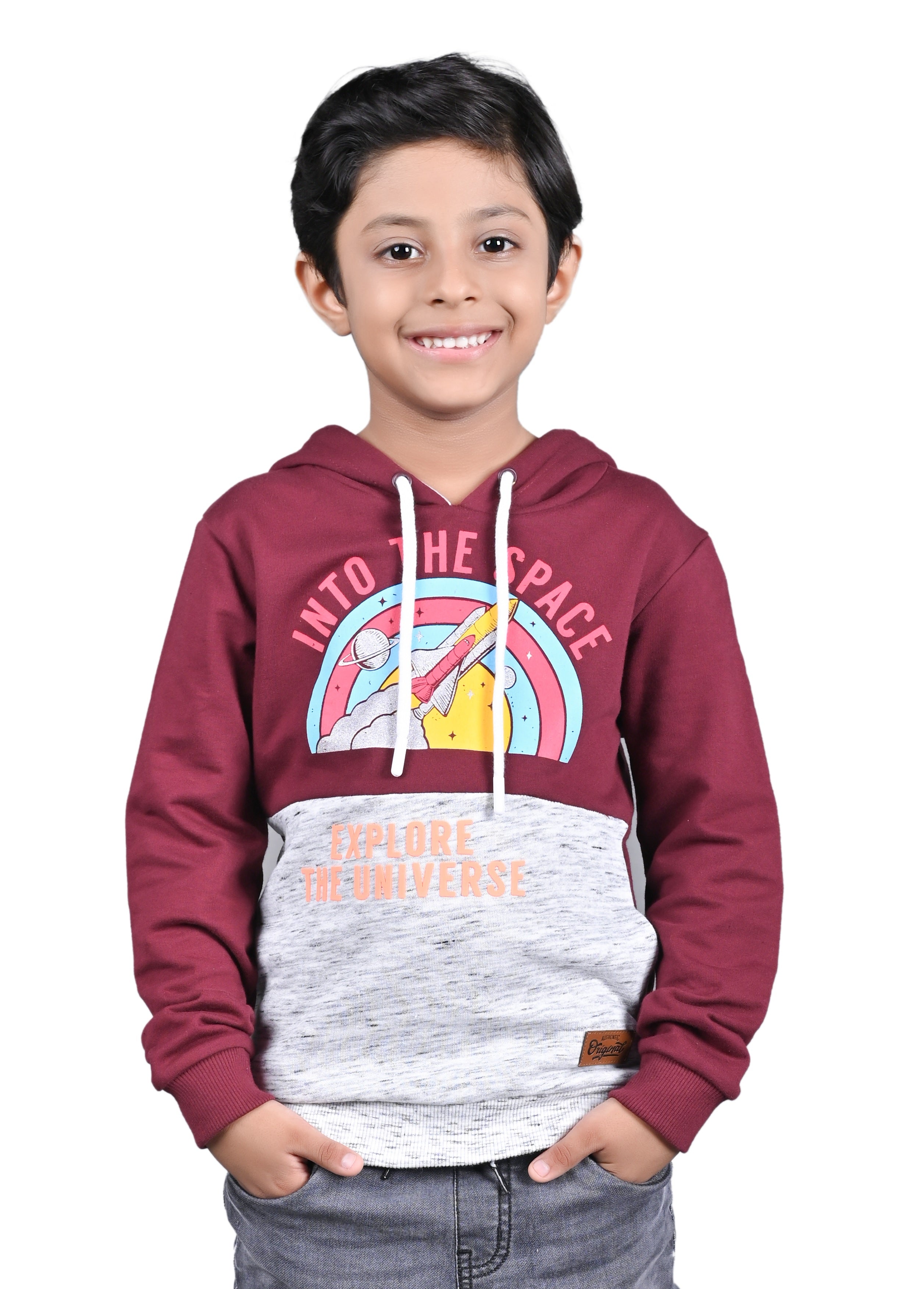 Printed Sweatshirt - Burgandy