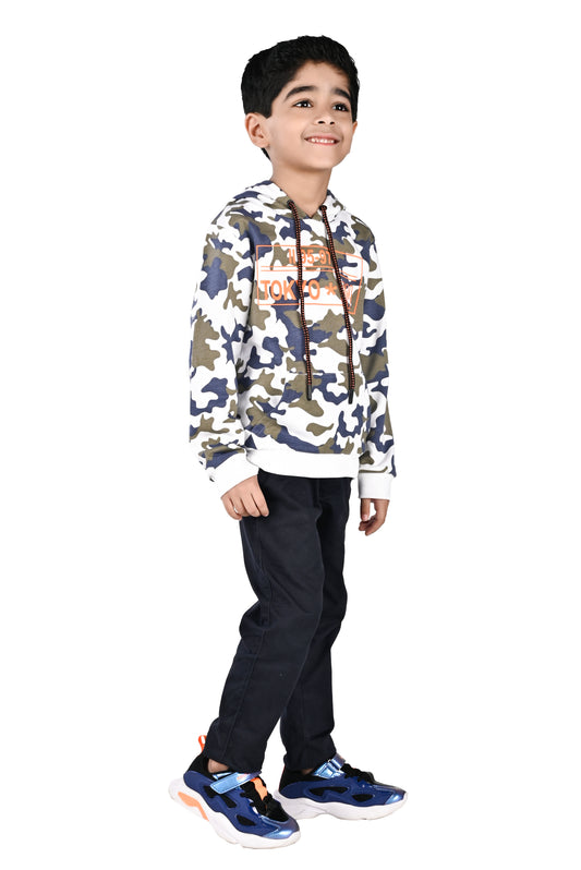 Printed Sweatshirt - Camo Aop