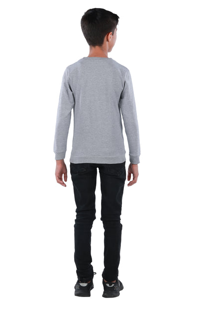 Printed Sweatshirt - Grey Melange