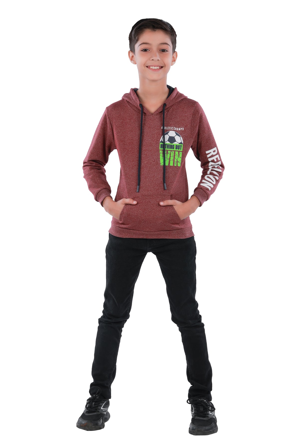 Printed Sweatshirt - Red Melange