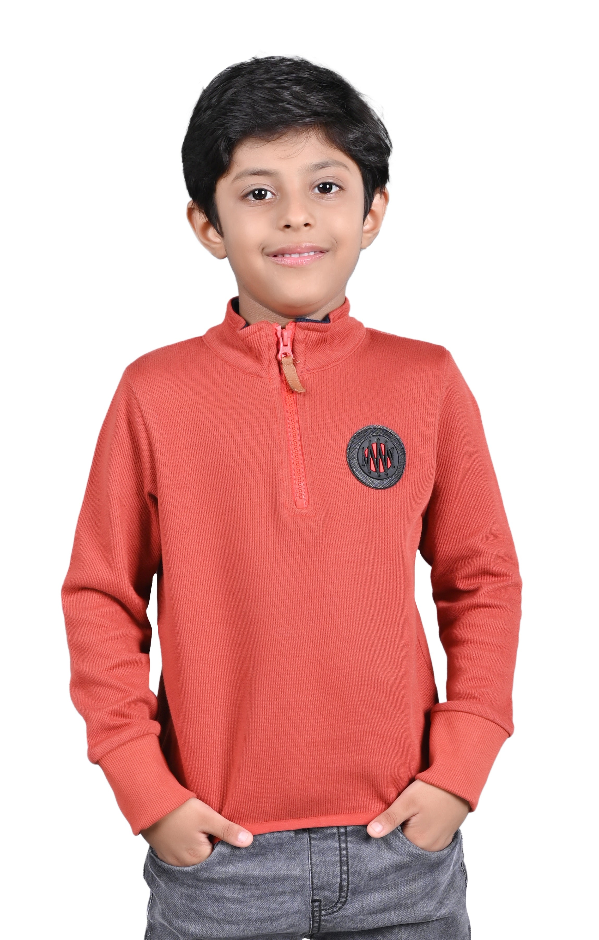 Printed Sweatshirt - Burnt Orange