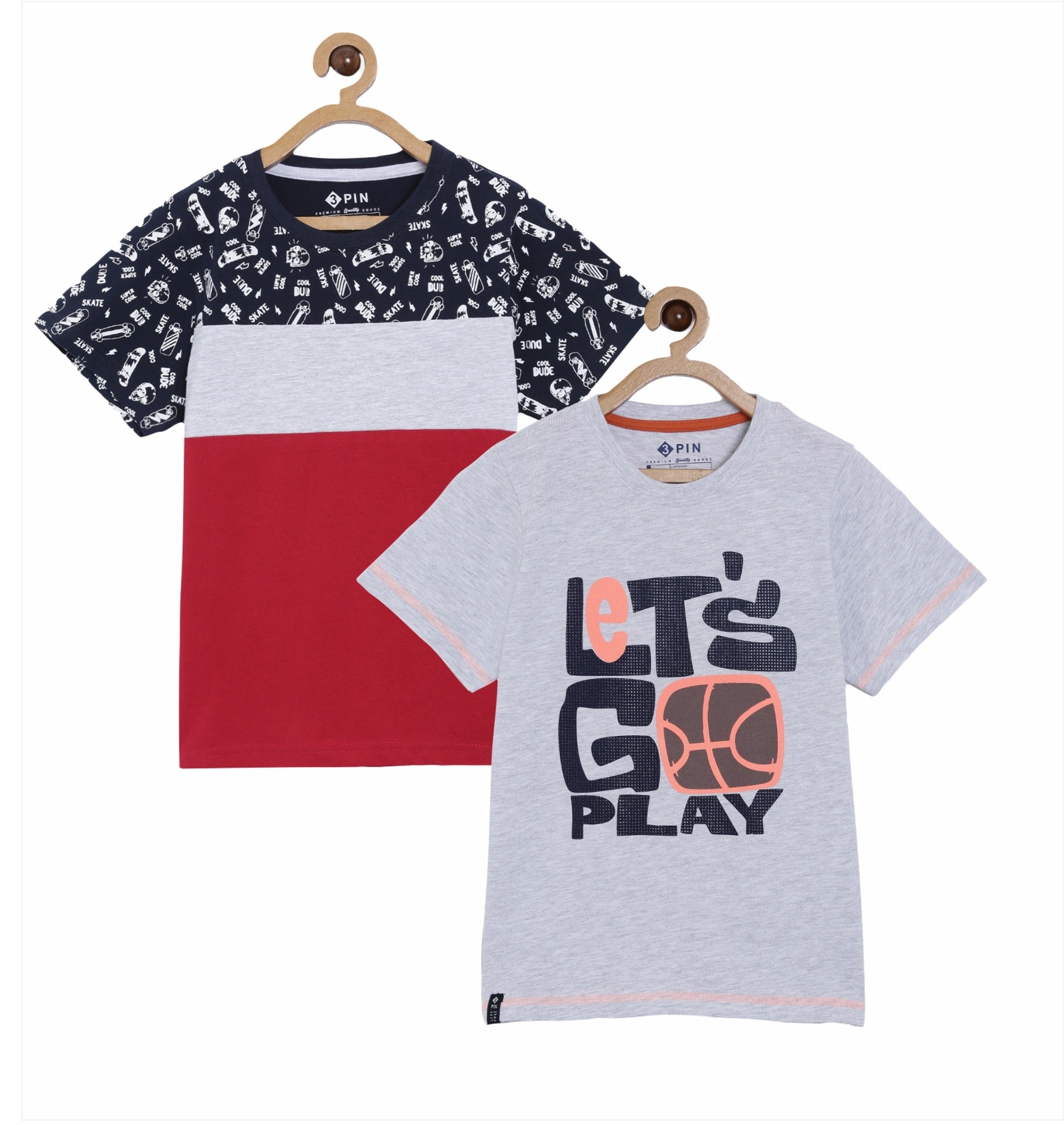 Boys Short Sleeve T-shirt combo - Multicolor