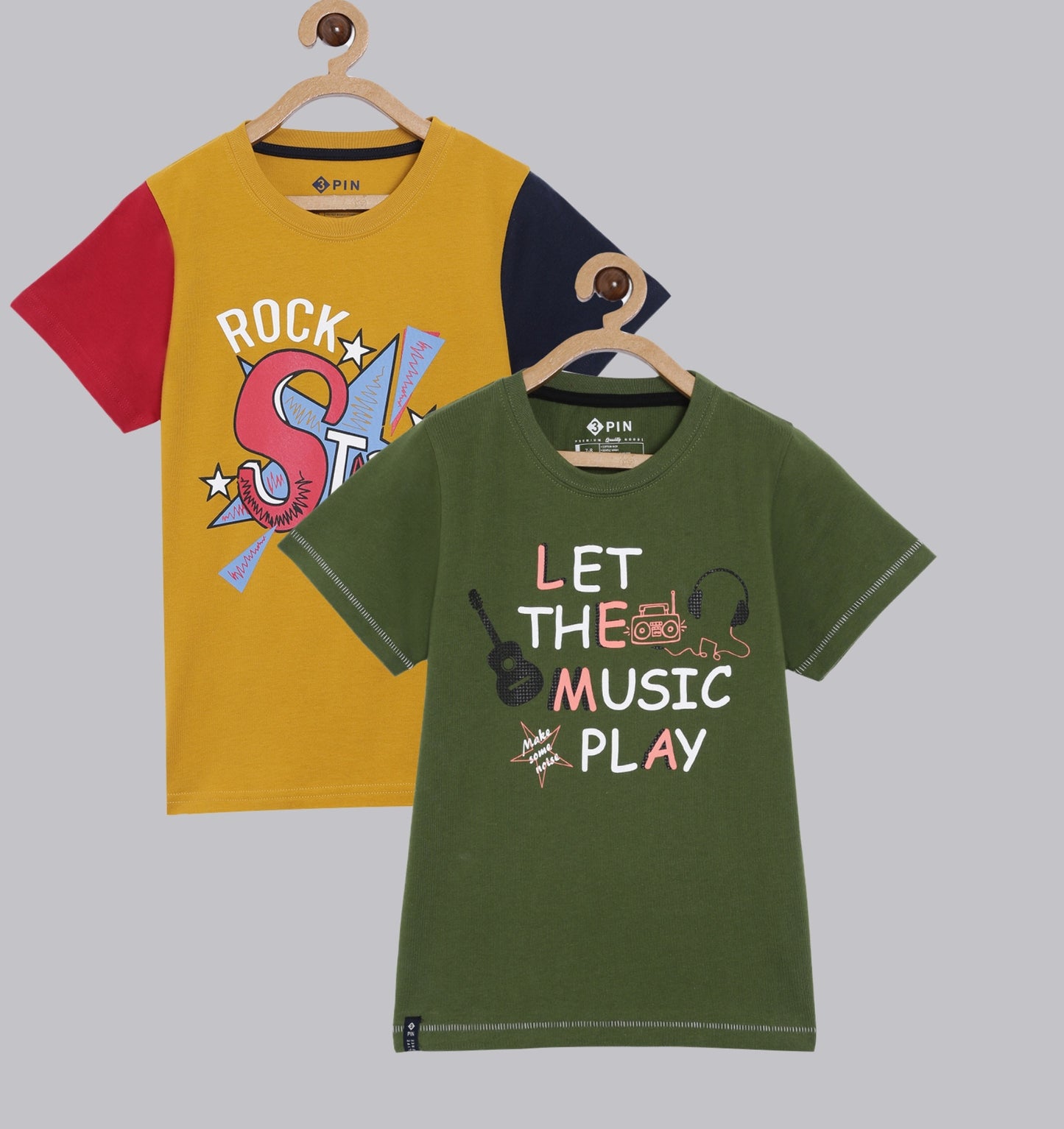 Boys Short Sleeve T-shirt combo - Multicolor