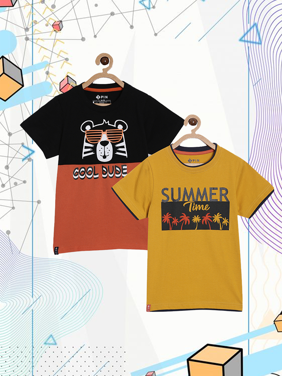 Boys Short Sleeve T-shirt combo - Multicolor