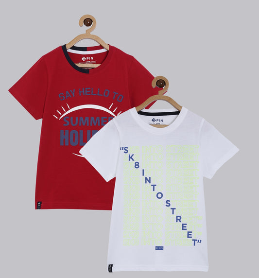 Boys Short Sleeve T-shirt combo - Multicolor