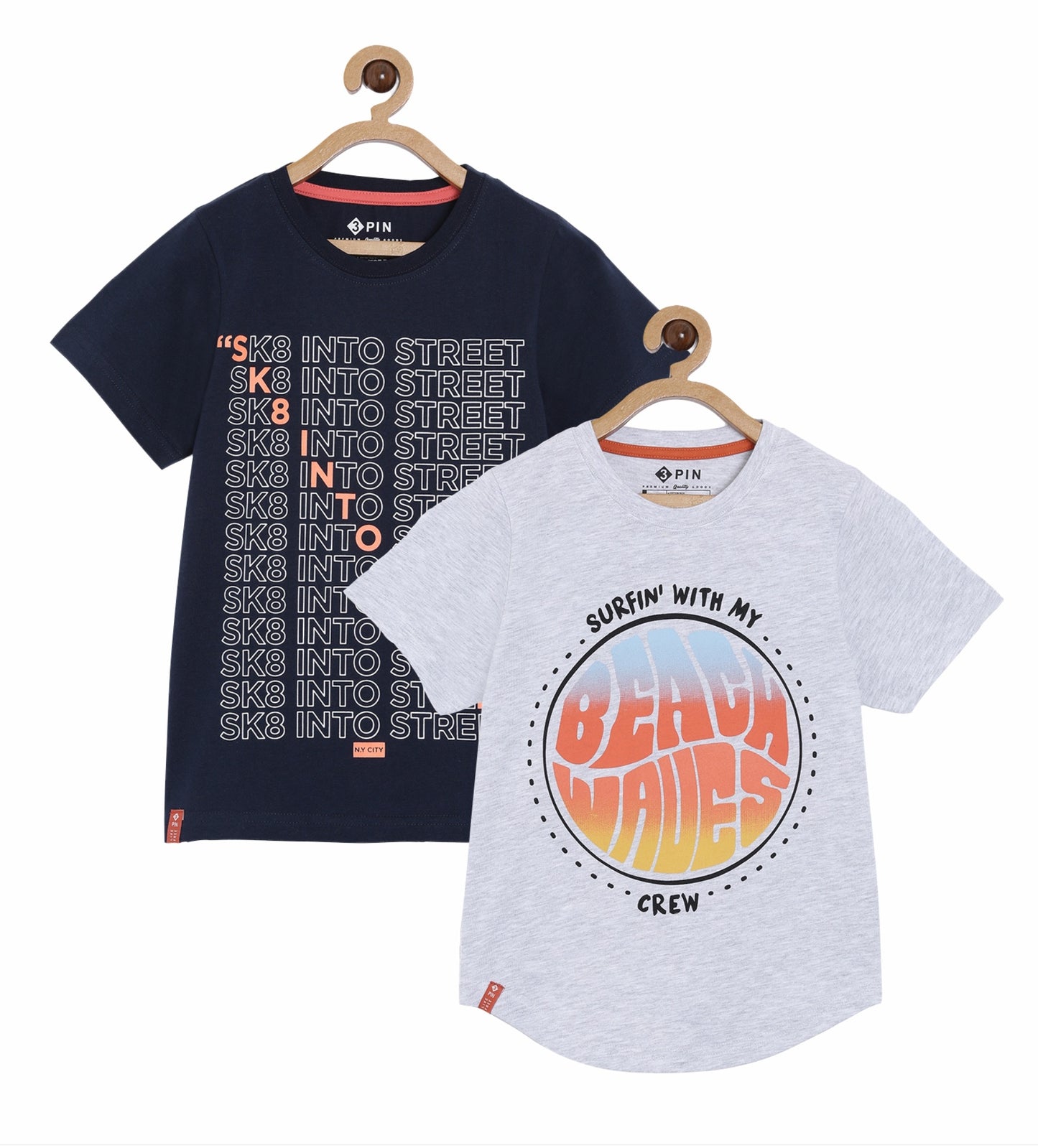 Boys Short Sleeve T-shirt combo - Multicolor