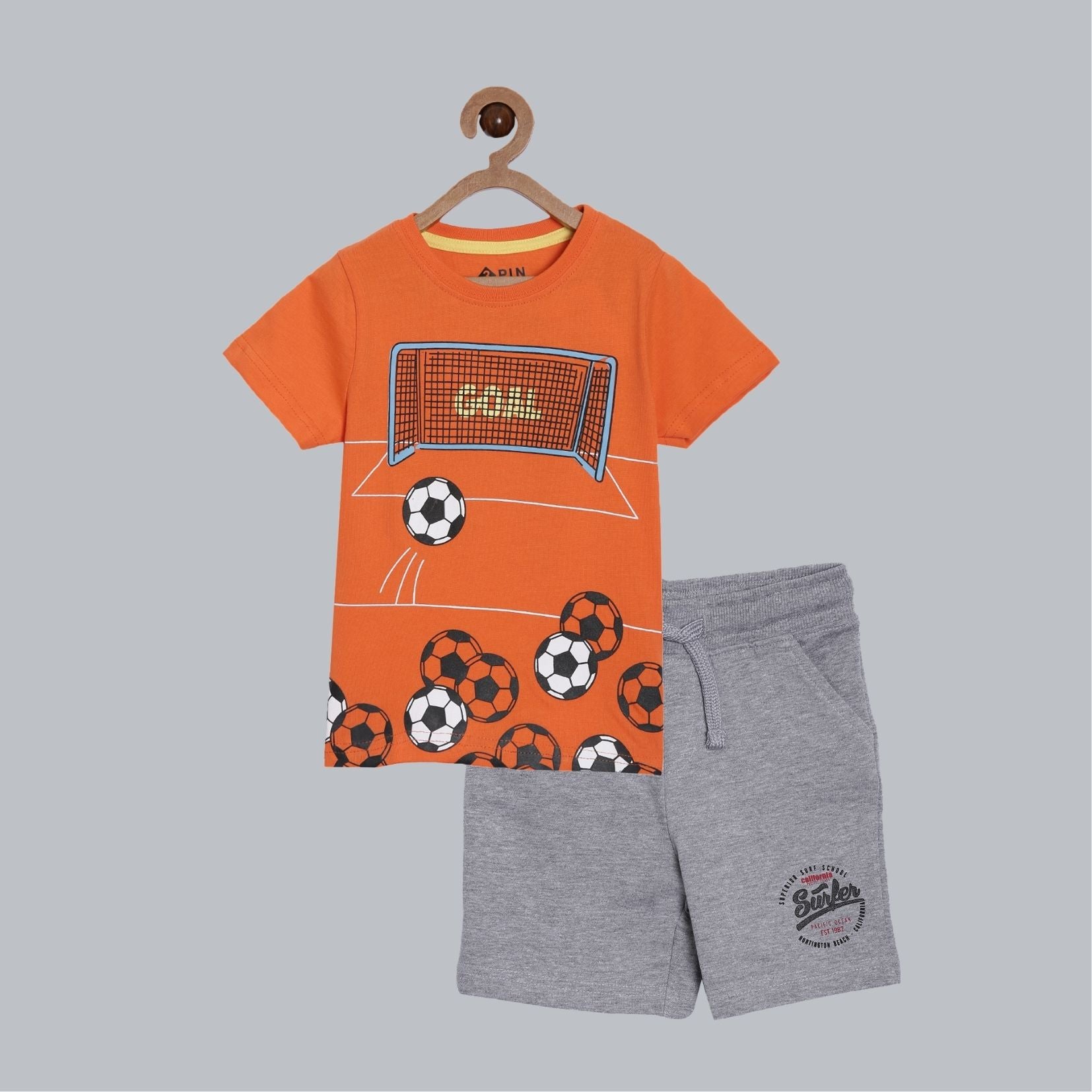 Boys T-shirt & short set combo - Multicolor