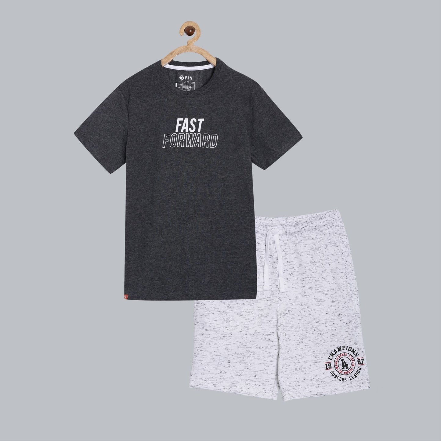 Boys T-shirt & short set combo - Multicolor