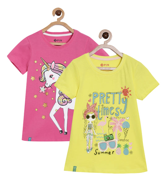 Printed Cotton T-Shirt for Girls