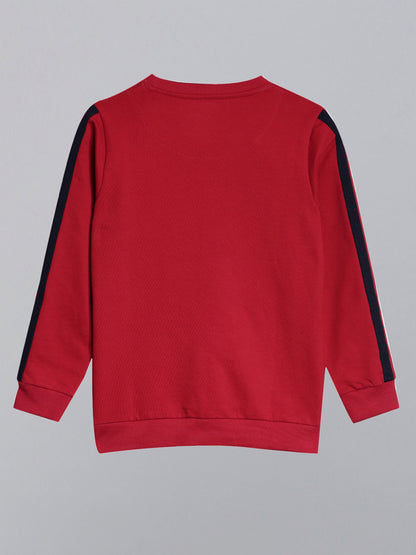 Dino Printed Sweatshirt-Red
