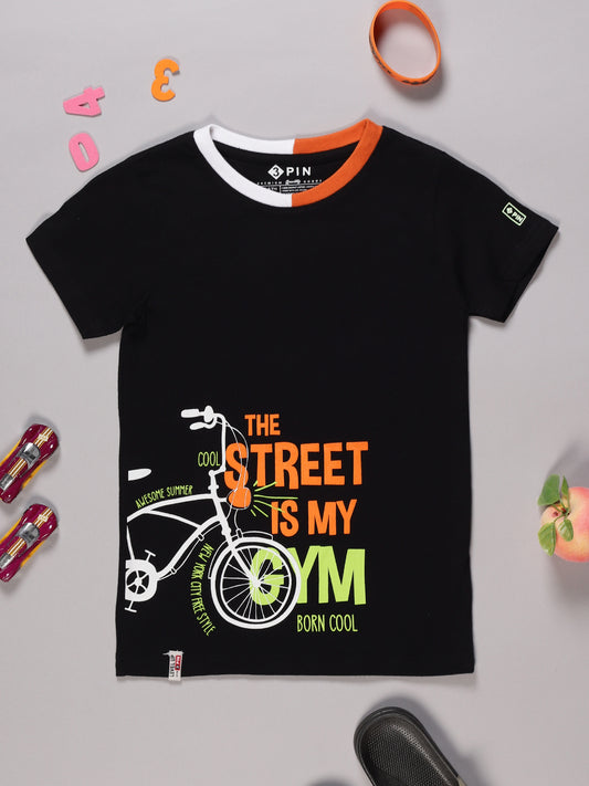 Printed Cotton T-Shirt for Boys