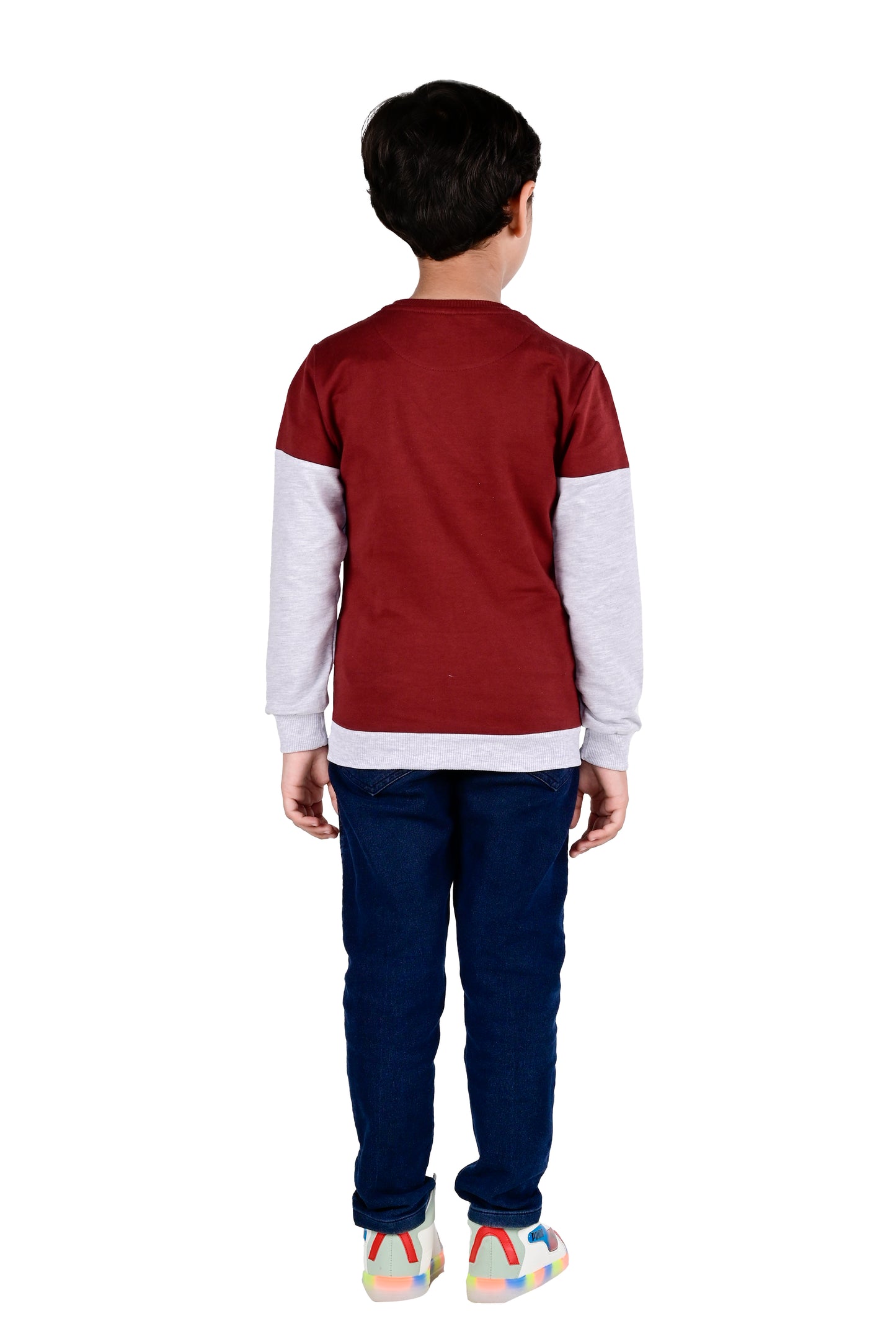 Printed Sweatshirt - Burgandy