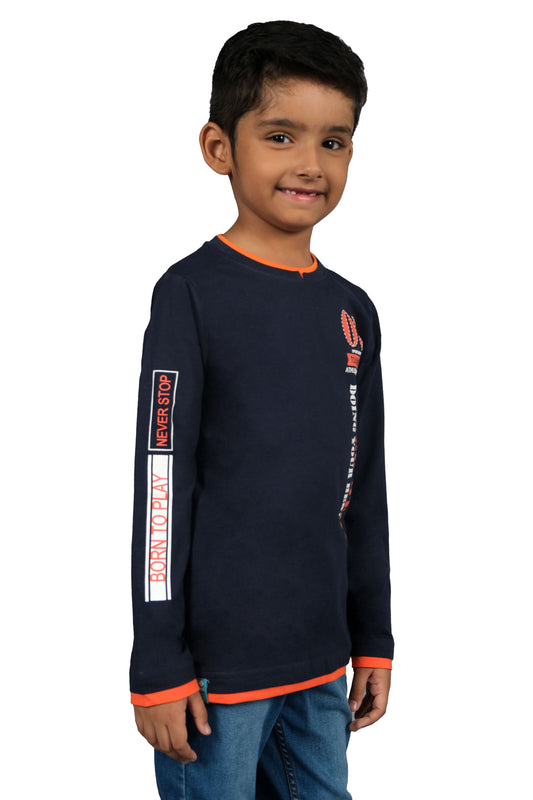 Printed T-Shirt - Navy