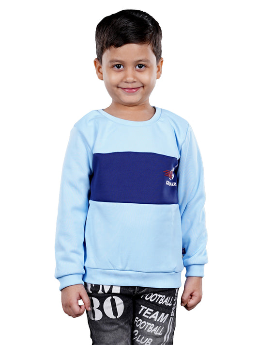 Printed Sweatshirt - Powder Blue